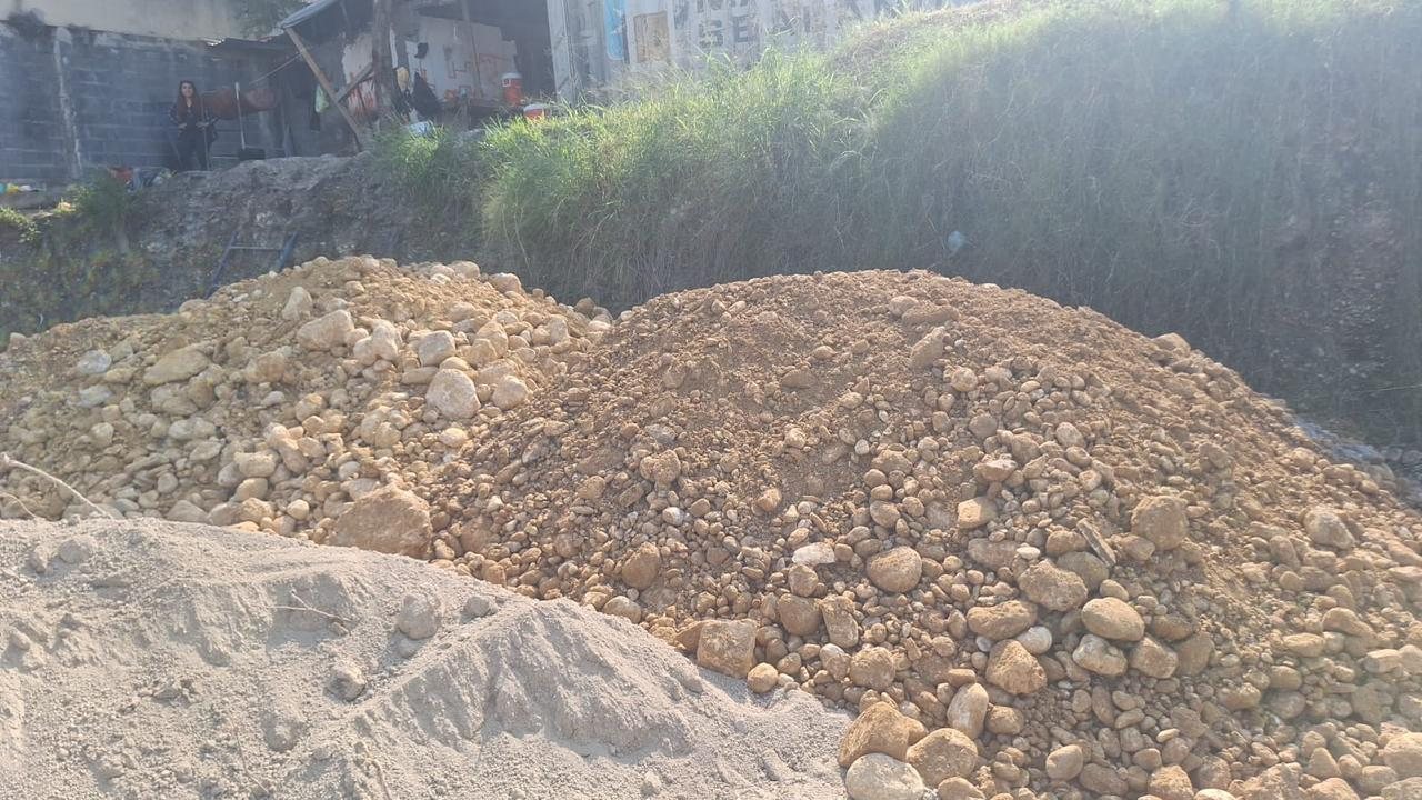 Material en obra en Escobedo