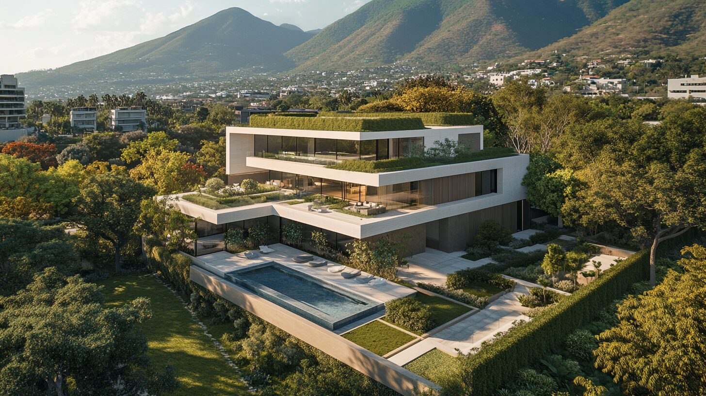 Render aéreo de proyecto residencial — proyecto arquitectónico CIMTRA
